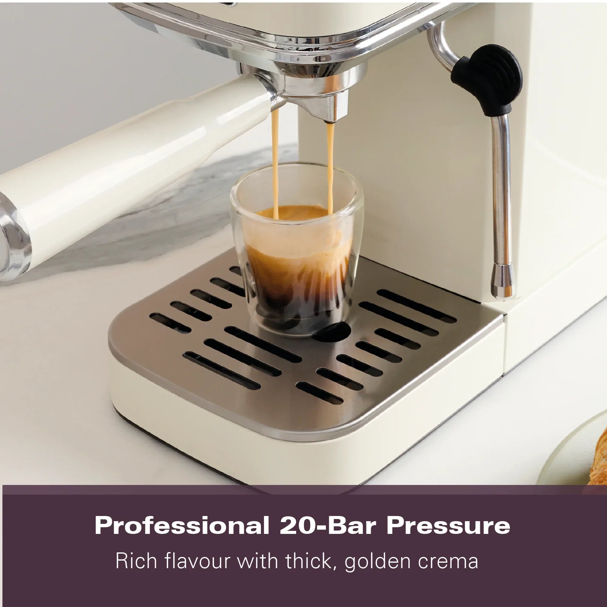 HAMILTON BEACH - BaristaPro Touch 5-in-1 Espresso Machine - Cream - HBC5210C - Kitchenary