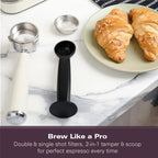 HAMILTON BEACH - BaristaPro Touch 5-in-1 Espresso Machine - Cream - HBC5210C - Kitchenary