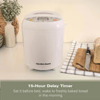 HAMILTON BEACH - Essential QuickBake 19-in-1 Automatic Bread Maker - White - HB8103BMW - Kitchenary