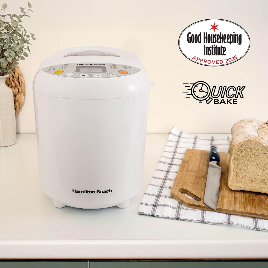 HAMILTON BEACH - Essential QuickBake 19-in-1 Automatic Bread Maker - White - HB8103BMW - Kitchenary