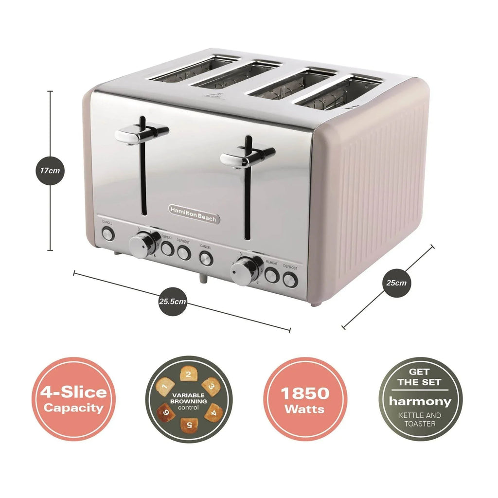 HAMILTON BEACH - Harmony 4 Slice Toaster - Cappucino - HBT018C - Kitchenary