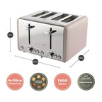HAMILTON BEACH - Harmony 4 Slice Toaster - Cappucino - HBT018C - Kitchenary