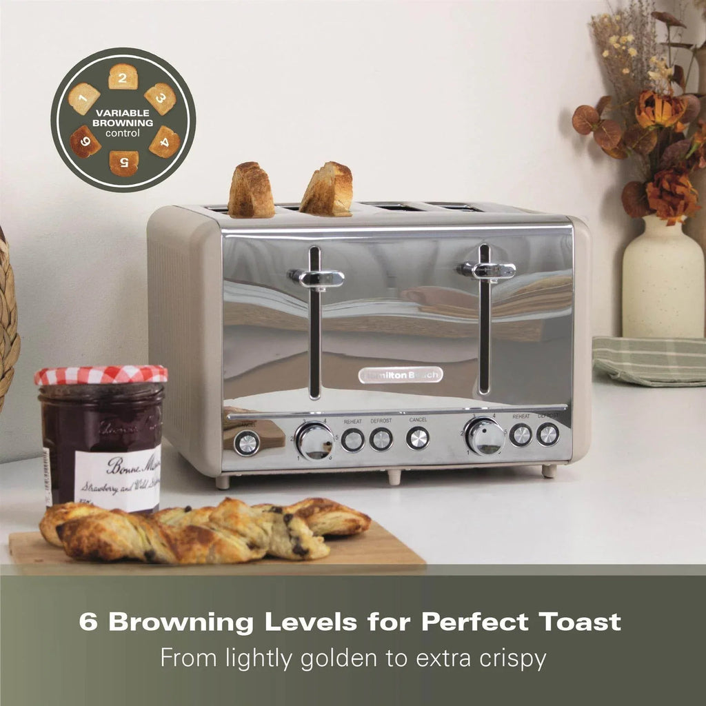 HAMILTON BEACH - Harmony 4 Slice Toaster - Cappucino - HBT018C - Kitchenary