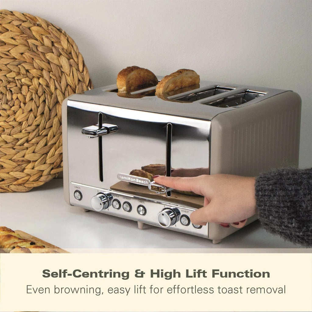 HAMILTON BEACH - Harmony 4 Slice Toaster - Cappucino - HBT018C - Kitchenary
