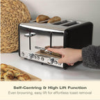 HAMILTON BEACH - Harmony 4 Slice Toaster - Espresso - HBT018B - Kitchenary