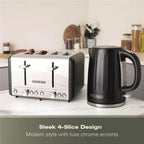 HAMILTON BEACH - Harmony 4 Slice Toaster - Espresso - HBT018B - Kitchenary