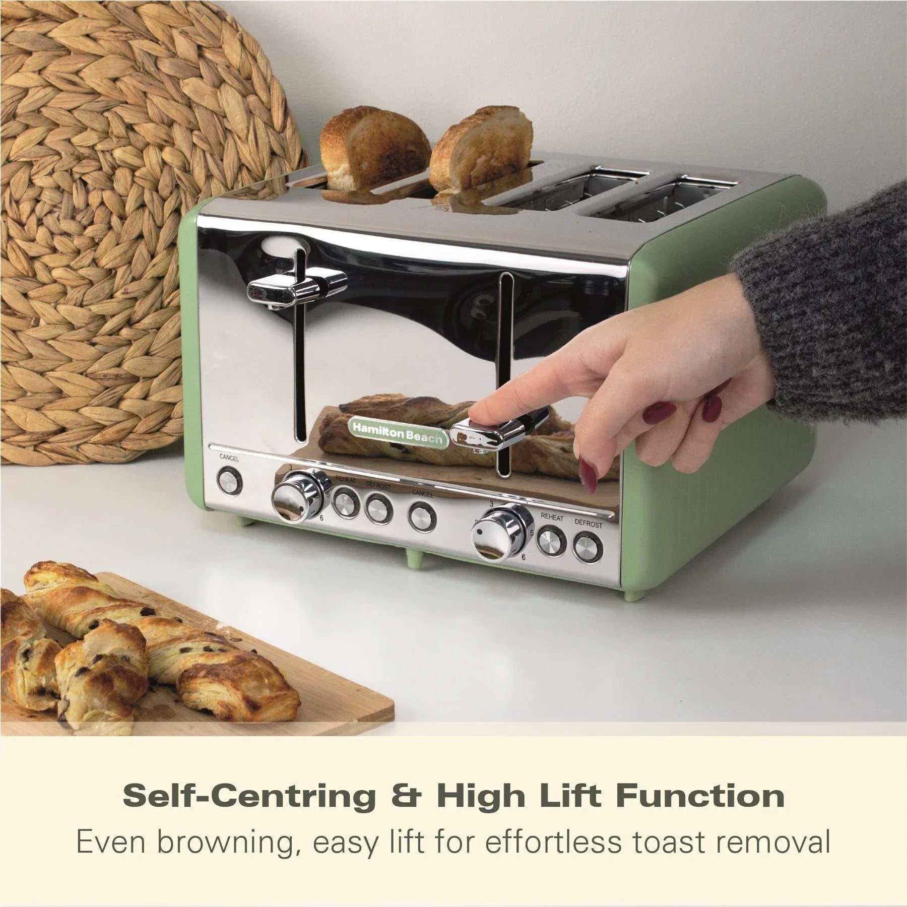 HAMILTON BEACH - Harmony 4 Slice Toaster - Matcha - HBT018M - Kitchenary