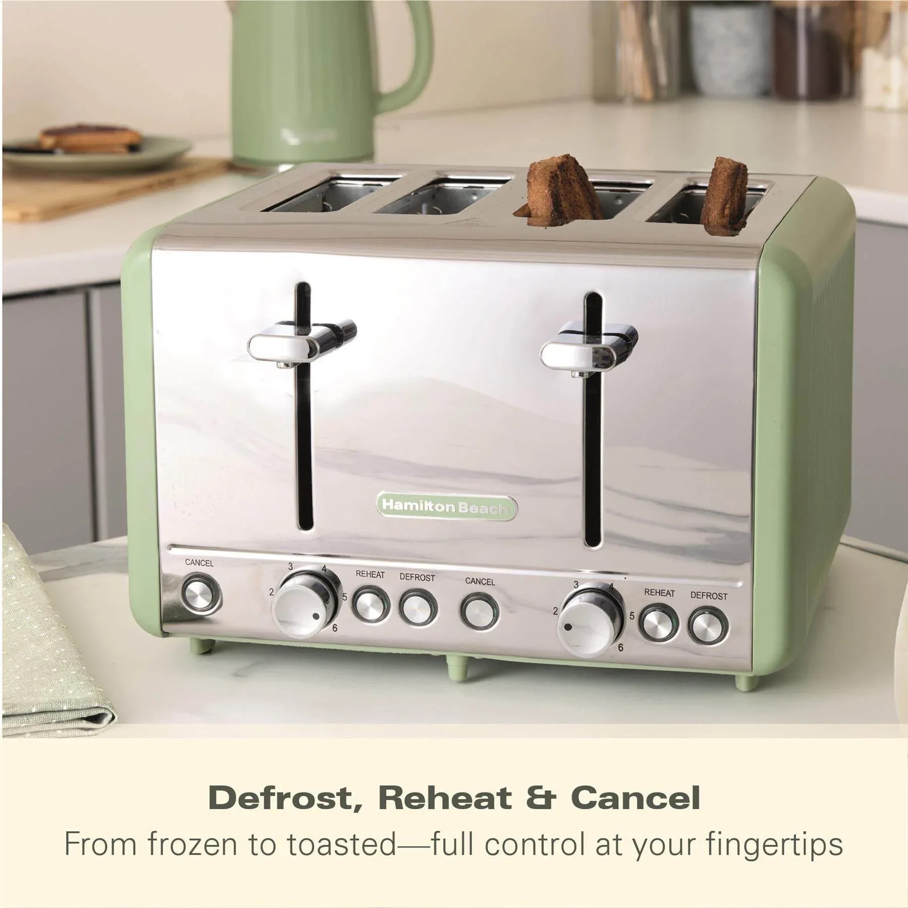 HAMILTON BEACH - Harmony 4 Slice Toaster - Matcha - HBT018M - Kitchenary