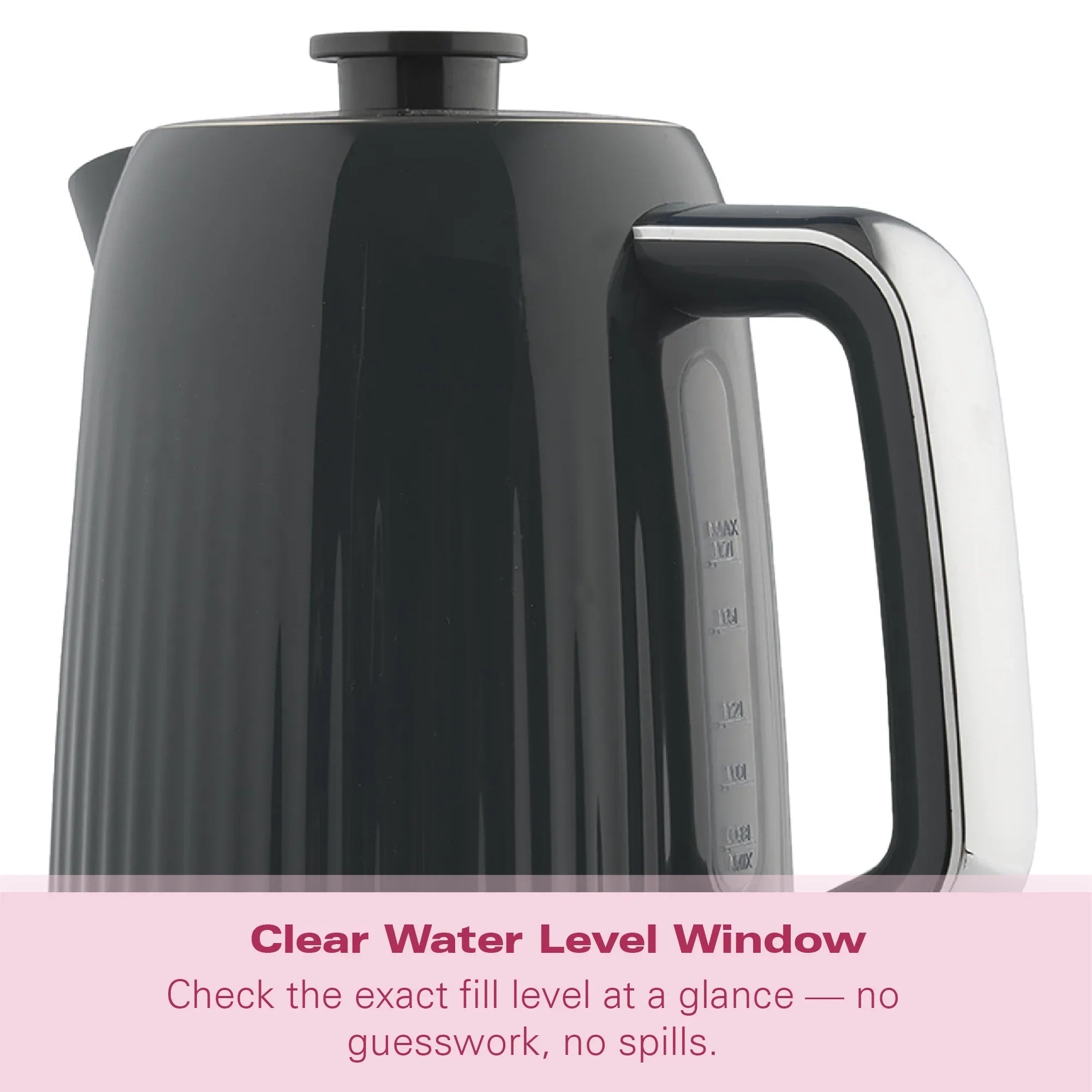 HAMILTON BEACH - Miami 1.7L Kettle - Charcoal Grey - HB3023CH - Kitchenary