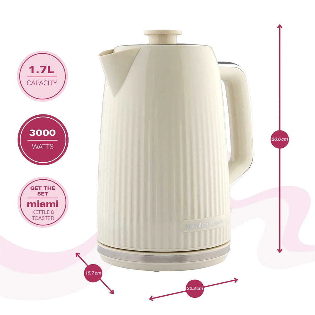 HAMILTON BEACH - Miami 1.7L Kettle - Sand - HB3023S - Kitchenary