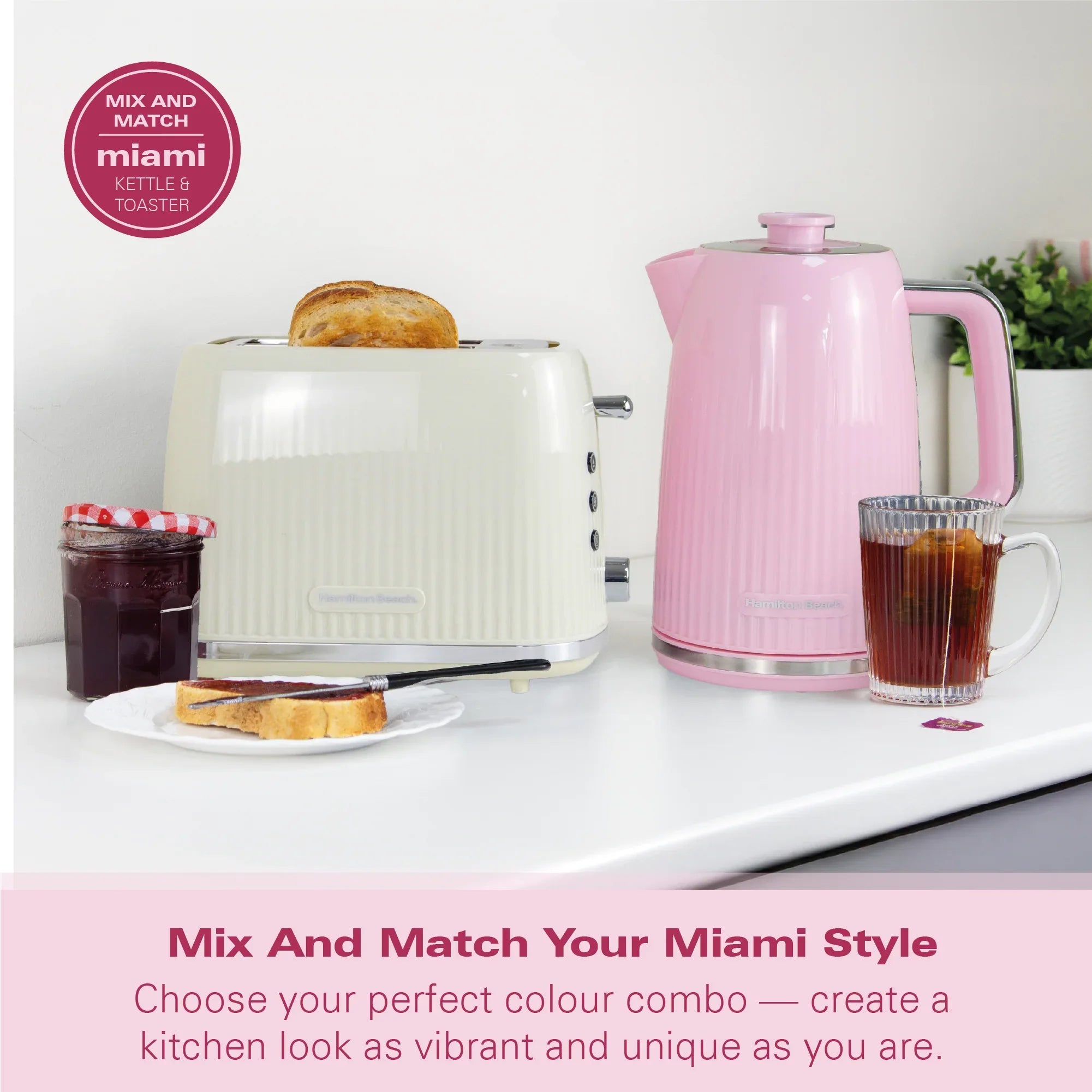 HAMILTON BEACH - Miami 1.7L Kettle - Sand - HB3023S - Kitchenary