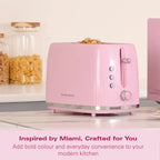 HAMILTON BEACH - Miami 2 Slice Toaster - Flamingo Pink - HB1420F - Kitchenary
