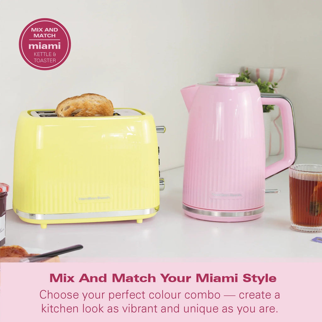 HAMILTON BEACH - Miami 2 Slice Toaster - Flamingo Pink - HB1420F - Kitchenary