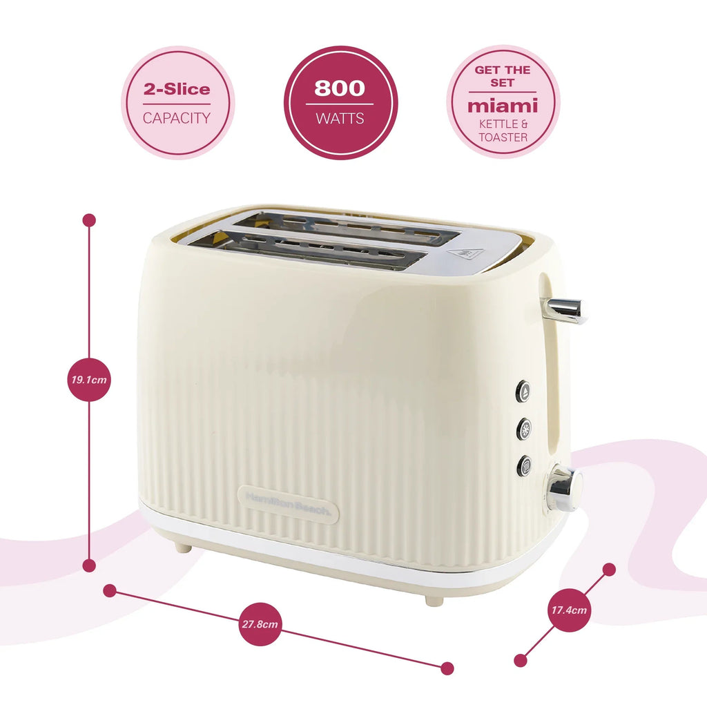 HAMILTON BEACH - Miami 2 Slice Toaster - Sand - HB1420S - Kitchenary