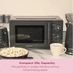 HAMILTON BEACH - Miami 800W Microwave - Charcoal Grey - HBMX20CH - Kitchenary