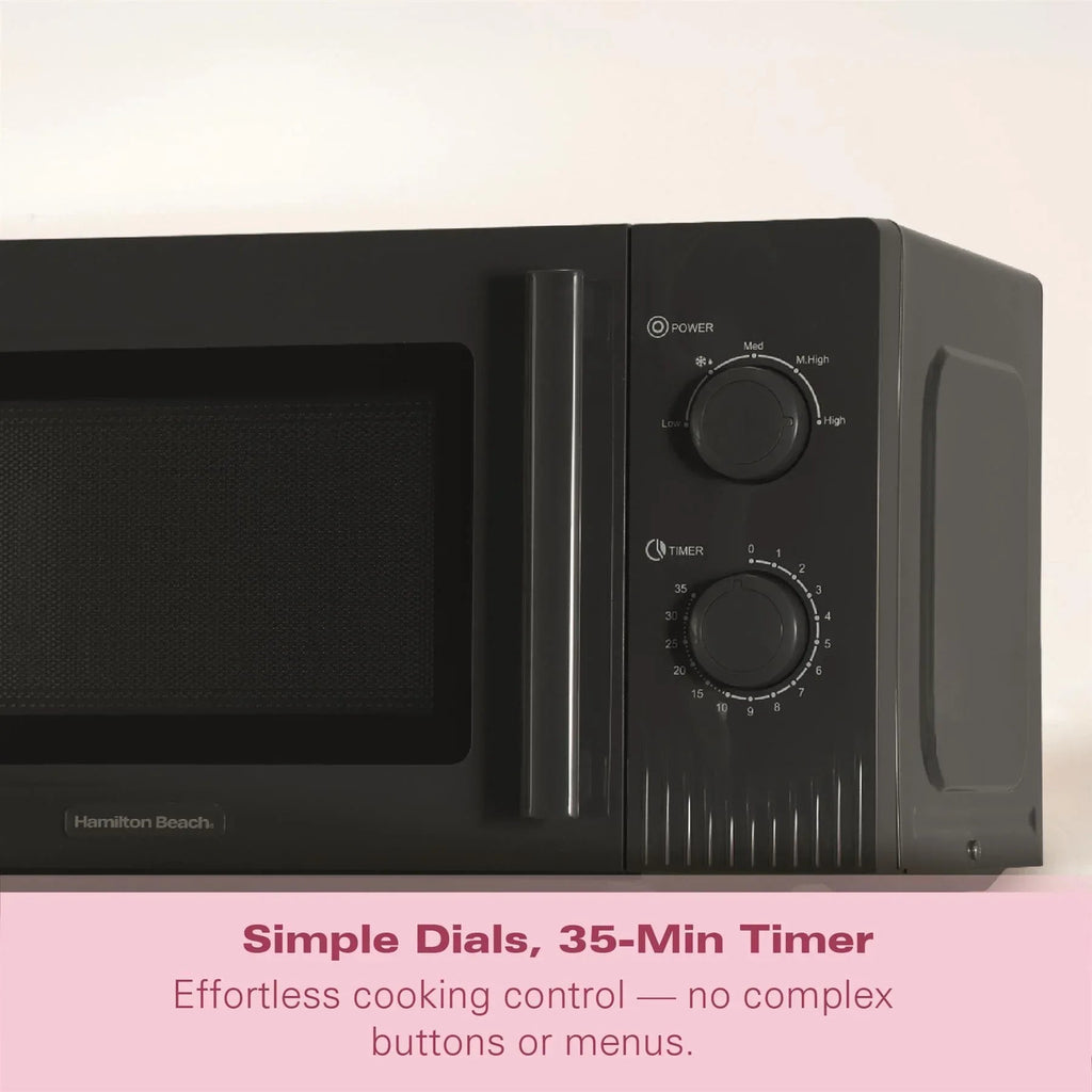 HAMILTON BEACH - Miami 800W Microwave - Charcoal Grey - HBMX20CH - Kitchenary