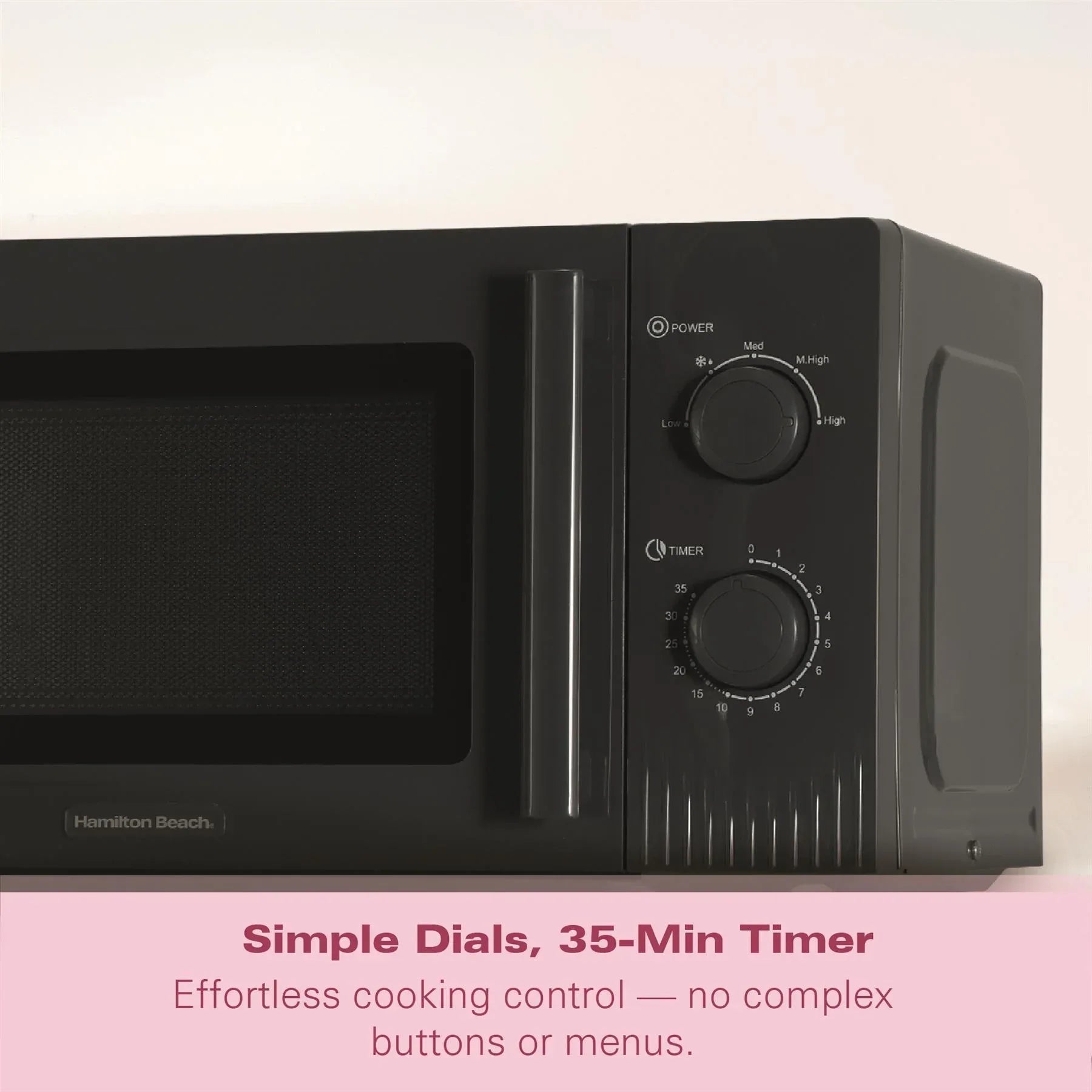 HAMILTON BEACH - Miami 800W Microwave - Charcoal Grey - HBMX20CH - Kitchenary