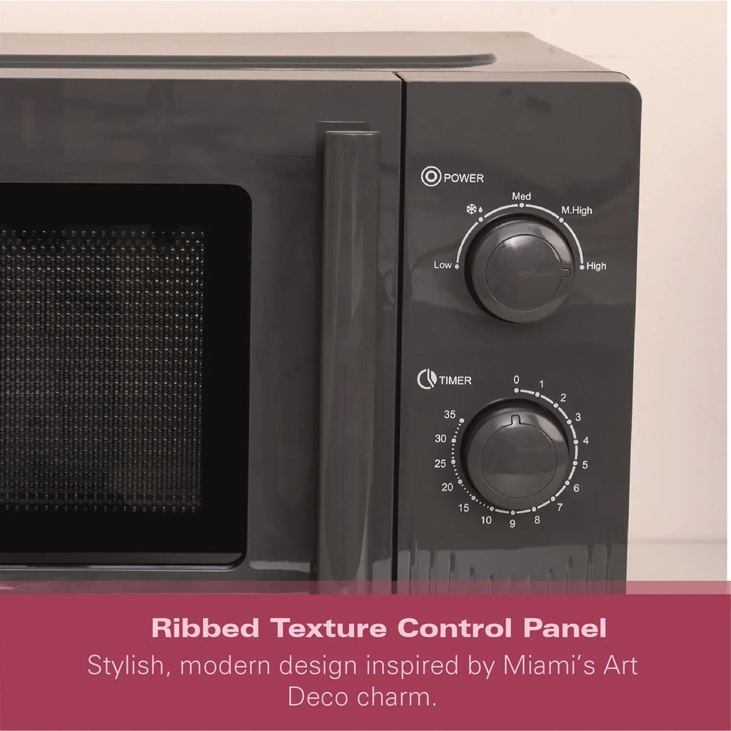 HAMILTON BEACH - Miami 800W Microwave - Charcoal Grey - HBMX20CH - Kitchenary