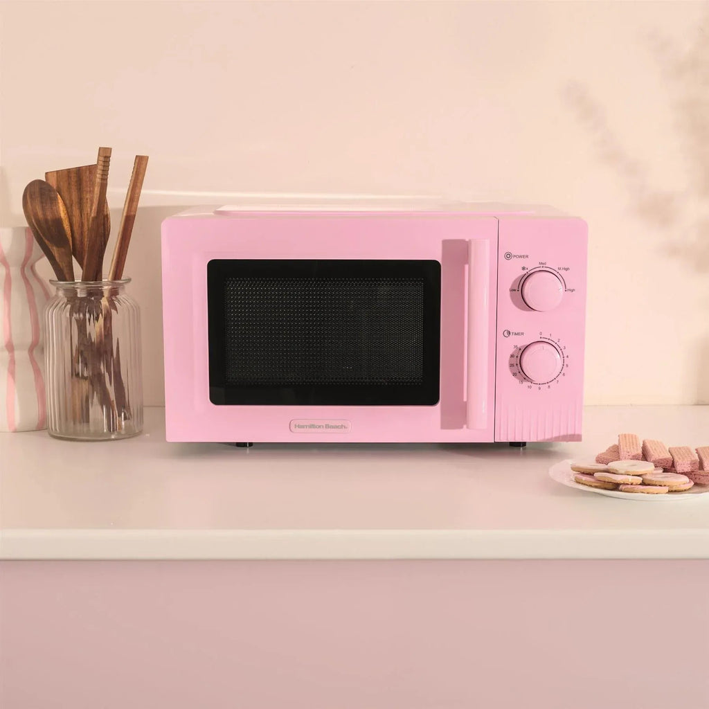 HAMILTON BEACH - Miami 800W Microwave - Flamingo Pink - HBMX20F - Kitchenary