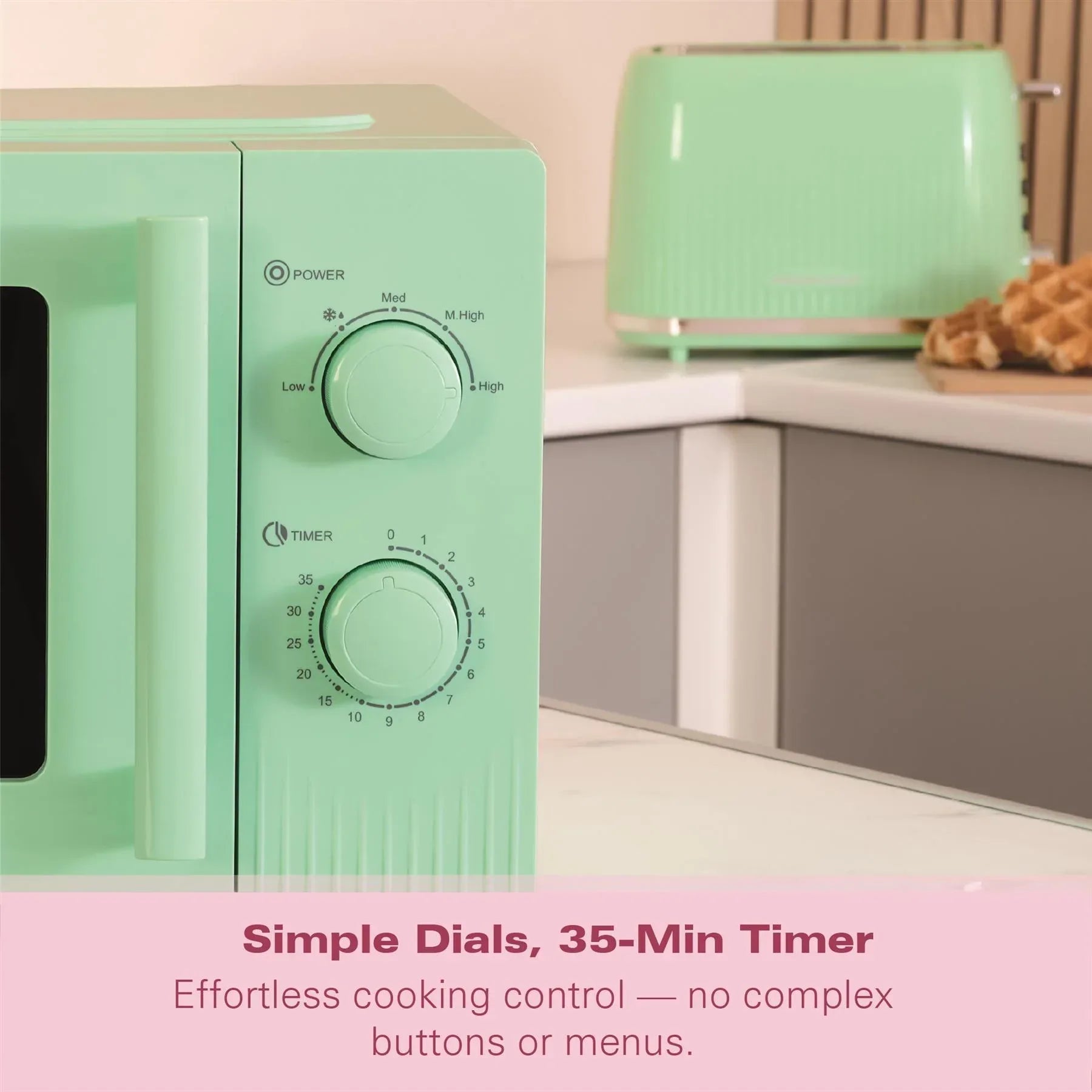 HAMILTON BEACH - Miami 800W Microwave - Mojito Mint - HBMX20M - Kitchenary