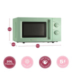 HAMILTON BEACH - Miami 800W Microwave - Mojito Mint - HBMX20M - Kitchenary