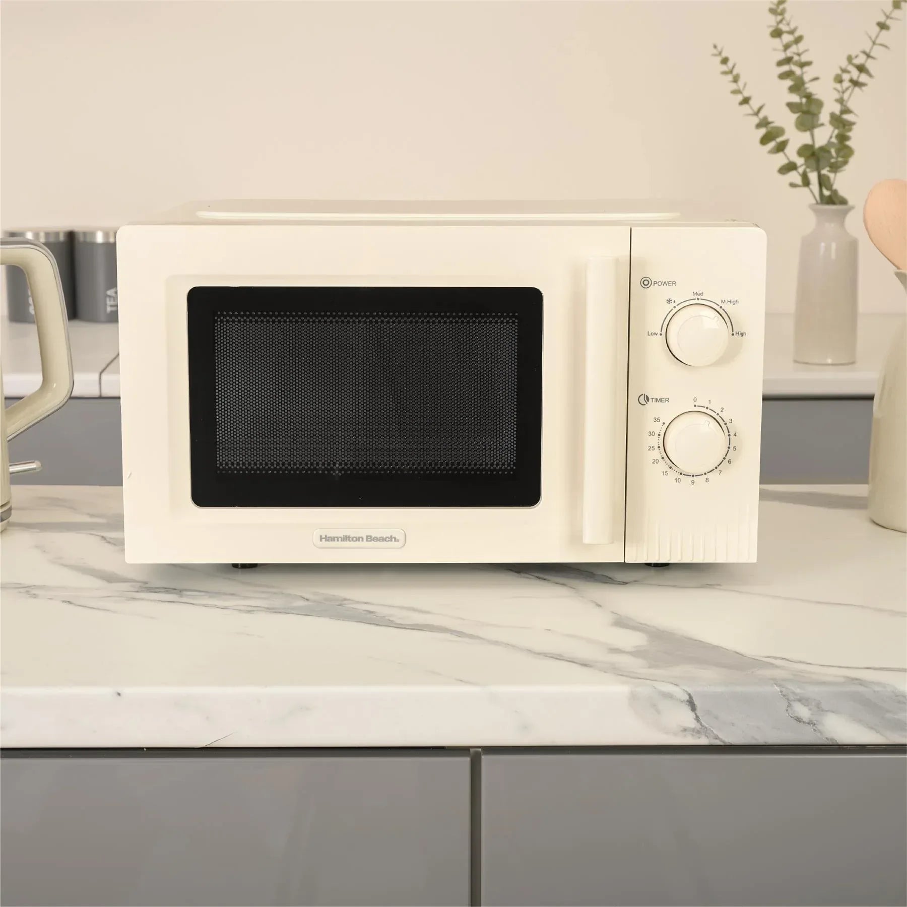 HAMILTON BEACH - Miami 800W Microwave - Sand - HBMX20S - Kitchenary