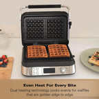 HAMILTON BEACH - Pro Smart Waffle Maker - Silver - HB5403T - Kitchenary