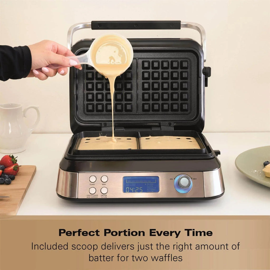 HAMILTON BEACH - Pro Smart Waffle Maker - Silver - HB5403T - Kitchenary