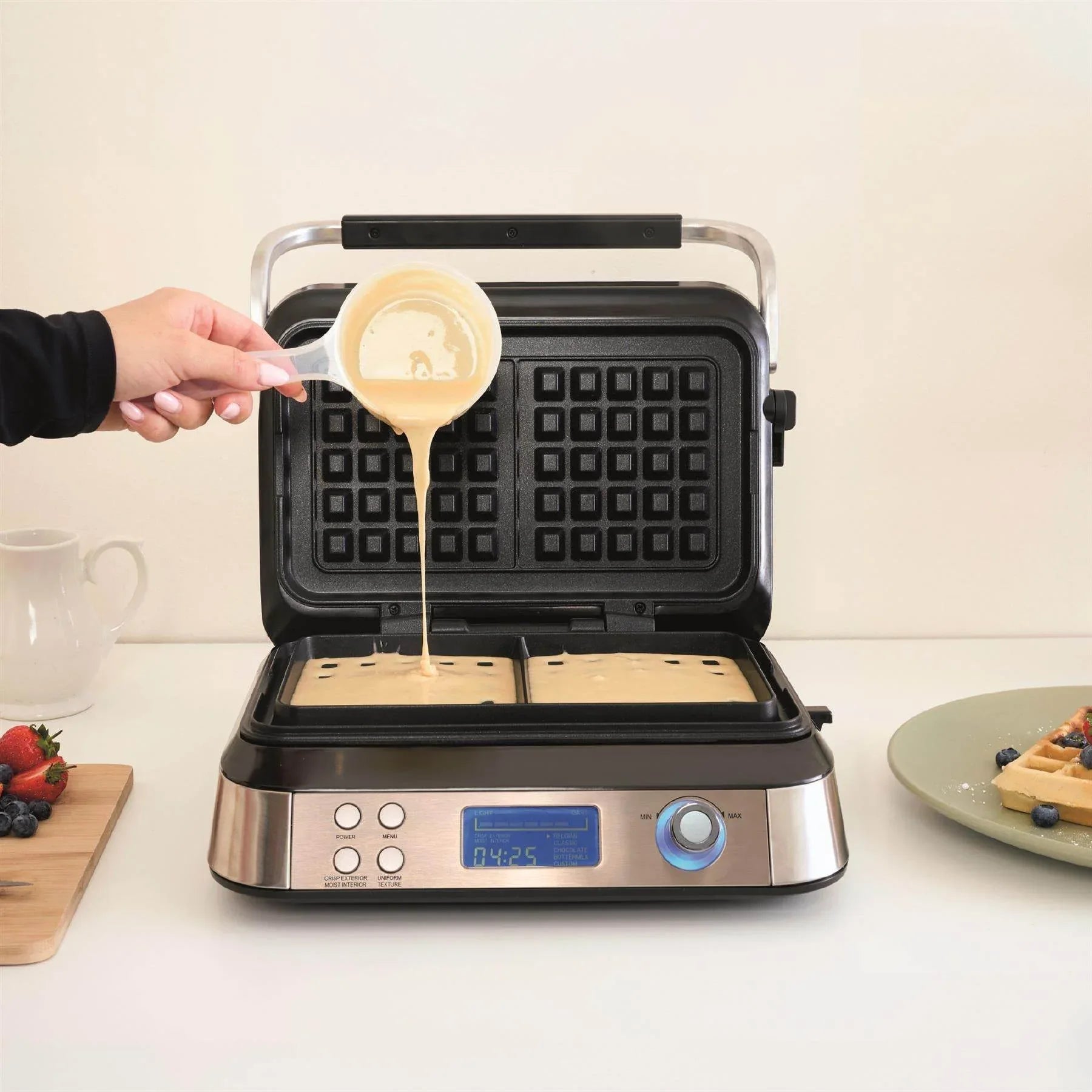 HAMILTON BEACH - Pro Smart Waffle Maker - Silver - HB5403T - Kitchenary