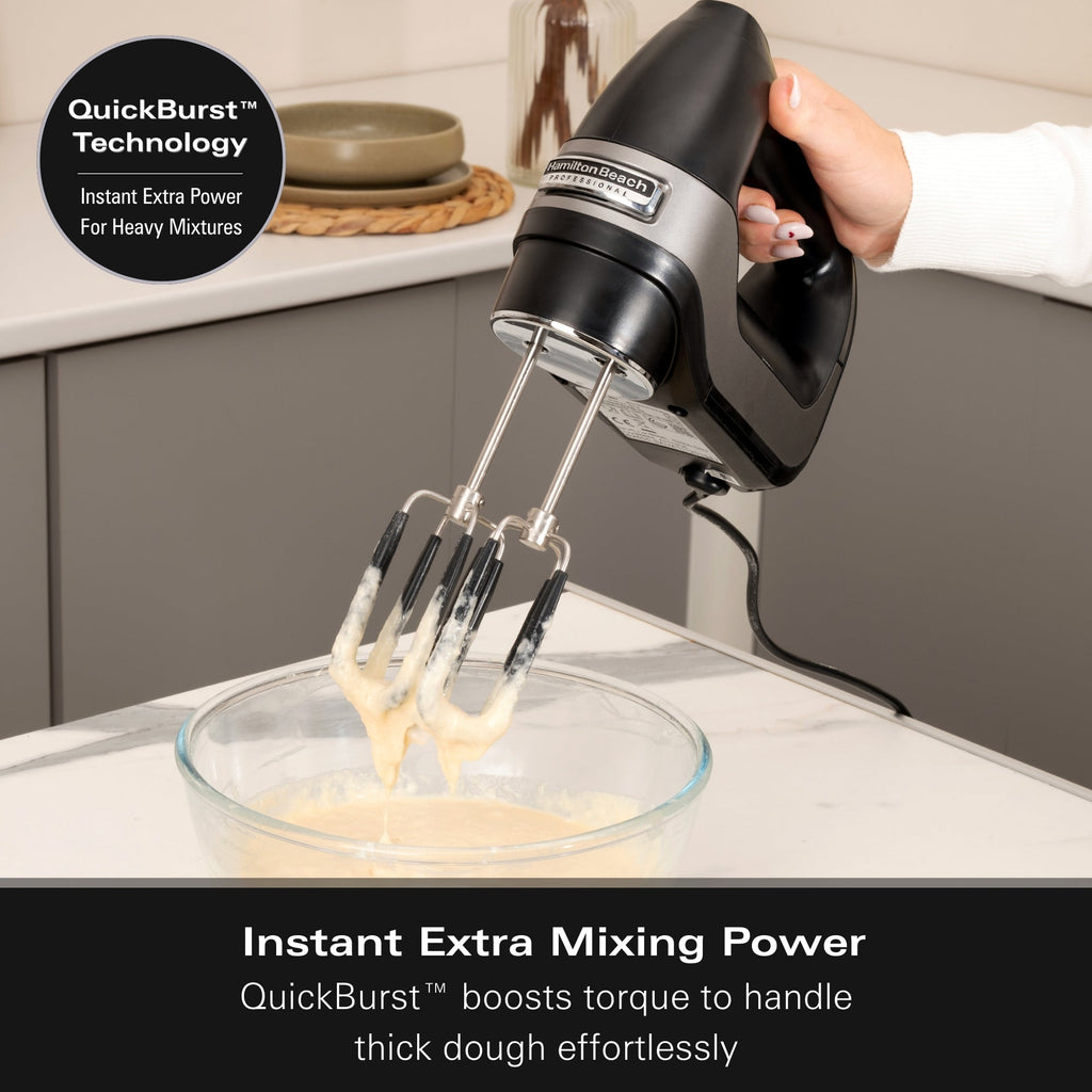 HAMILTON BEACH - Professional 7-Speed Digital Electric Hand Mixer - Black - 62655-SAU - Kitchenary