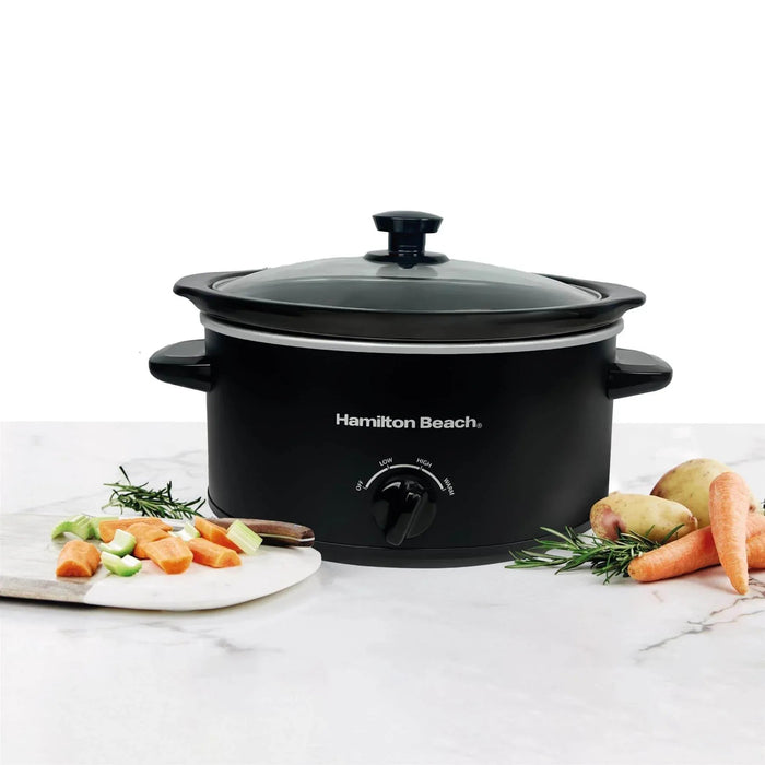 HAMILTON BEACH - The Comfort Cook 3.5L Slow Cooker - Black - HBSC040B - Kitchenary