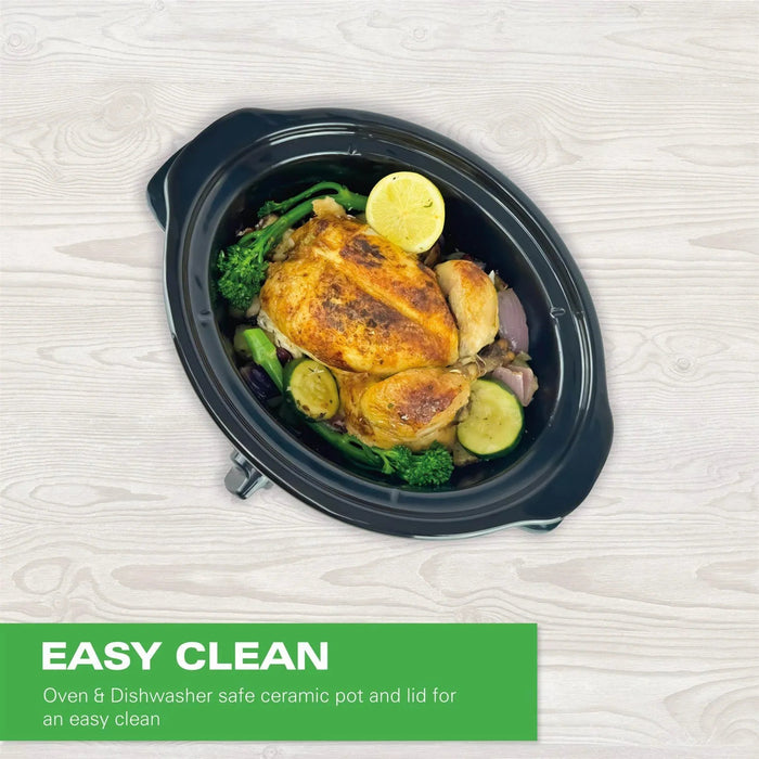 HAMILTON BEACH - The Comfort Cook 3.5L Slow Cooker - Black - HBSC040B - Kitchenary