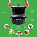 HAMILTON BEACH - The Comfort Cook 3.5L Slow Cooker - Black - HBSC040B - Kitchenary