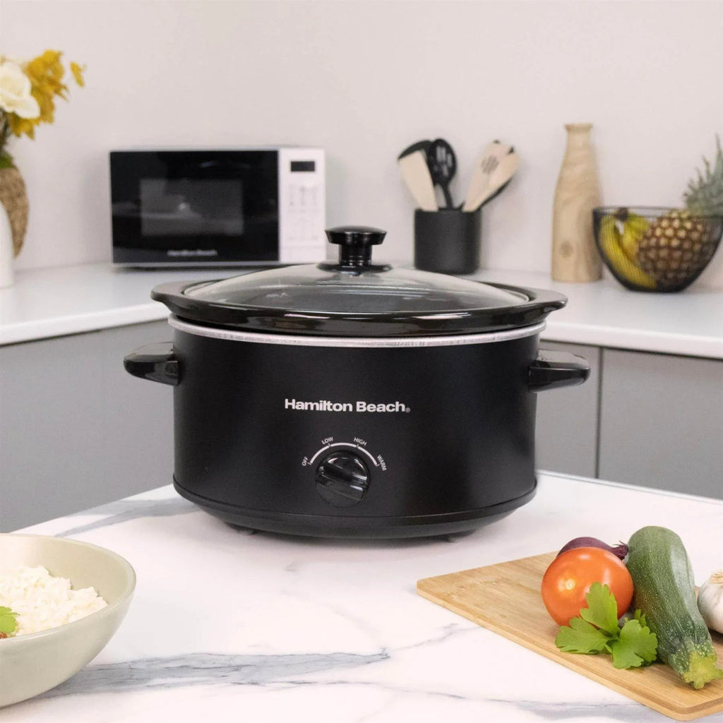 HAMILTON BEACH - The Comfort Cook 3.5L Slow Cooker - Black - HBSC040B - Kitchenary