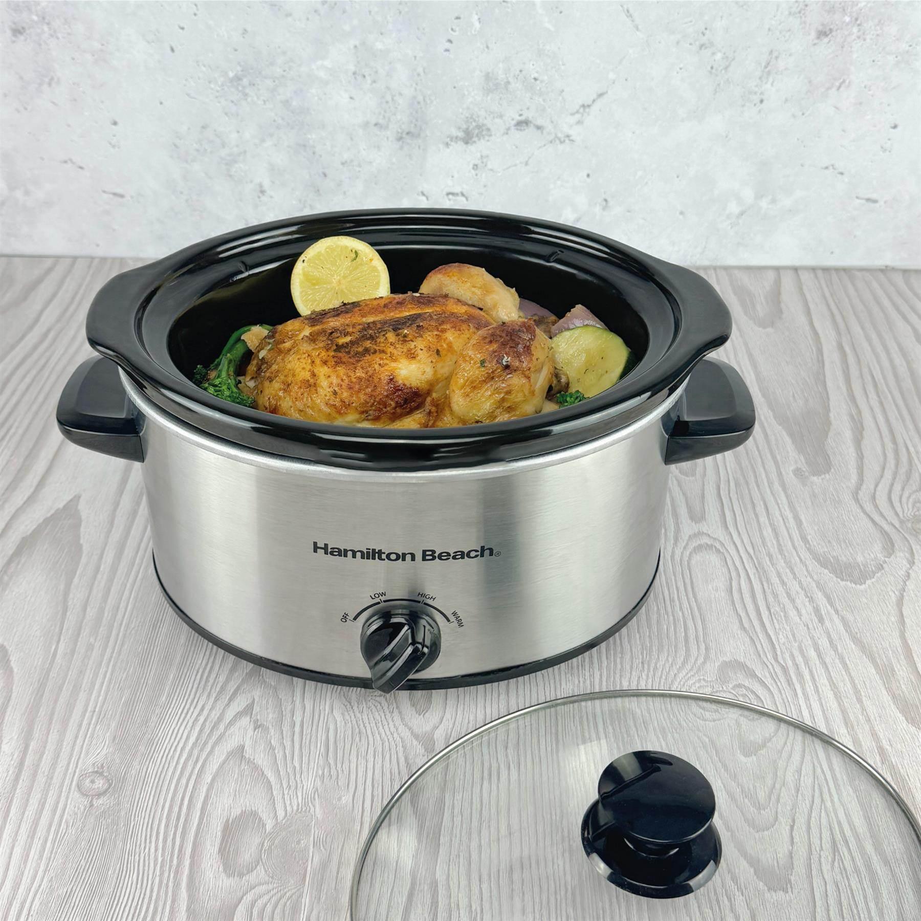 HAMILTON BEACH - The Comfort Cook 3.5L Slow Cooker - Silver - HBSC040S - Kitchenary