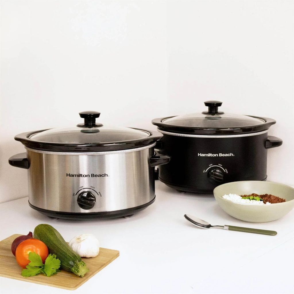 HAMILTON BEACH - The Comfort Cook 3.5L Slow Cooker - Silver - HBSC040S - Kitchenary
