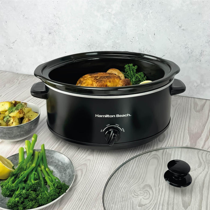 HAMILTON BEACH - The Family Favourite 6.5L Slow Cooker - Black - HBSC070B - Kitchenary