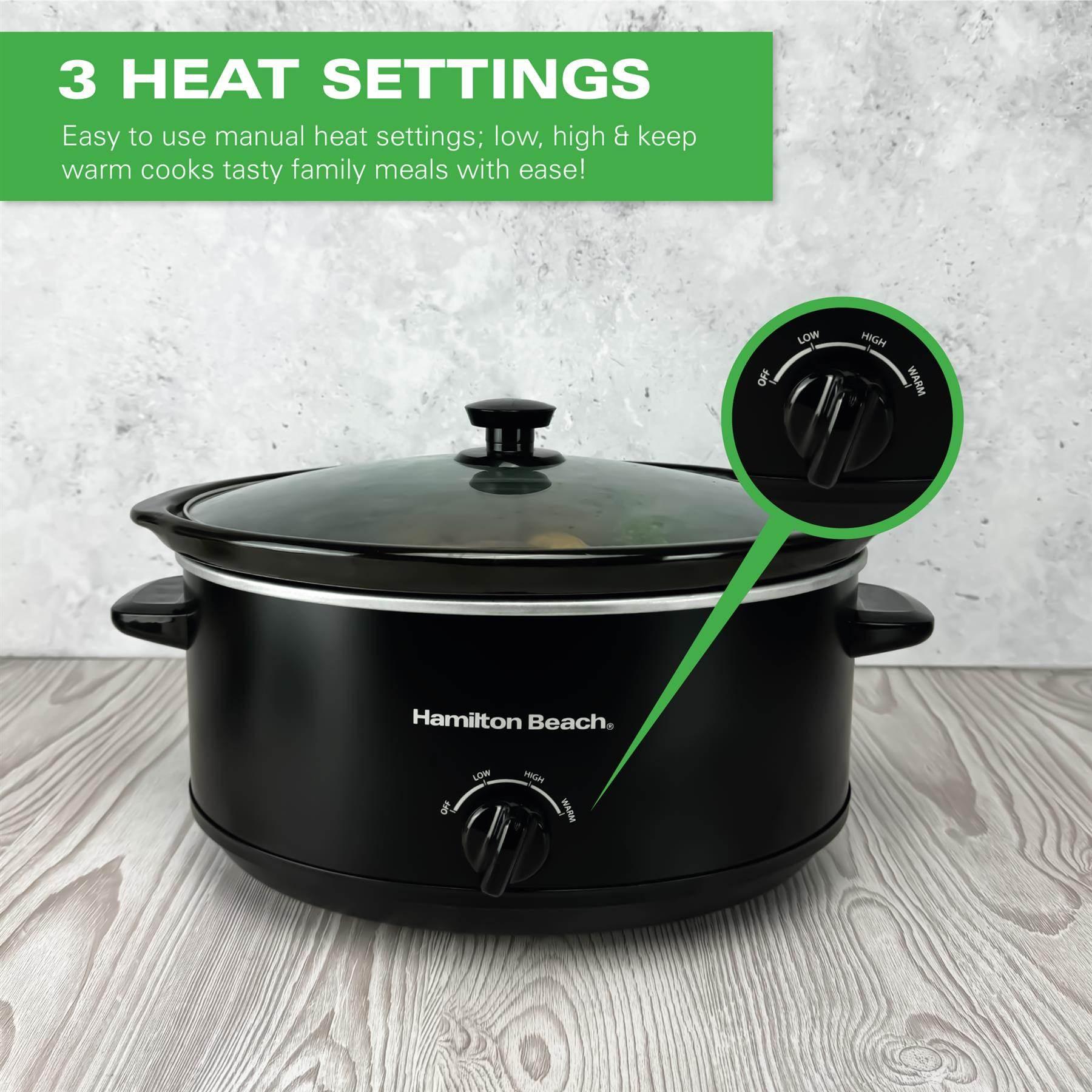 HAMILTON BEACH - The Family Favourite 6.5L Slow Cooker - Black - HBSC070B - Kitchenary