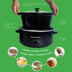 HAMILTON BEACH - The Family Favourite 6.5L Slow Cooker - Black - HBSC070B - Kitchenary
