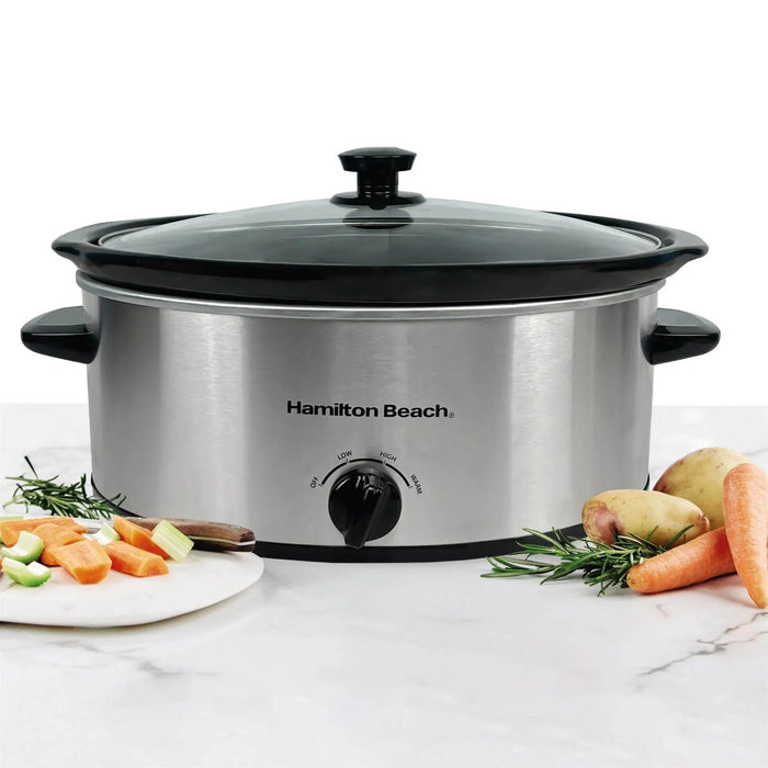HAMILTON BEACH - The Family Favourite 6.5L Slow Cooker - Silver - HBSC070S - Kitchenary