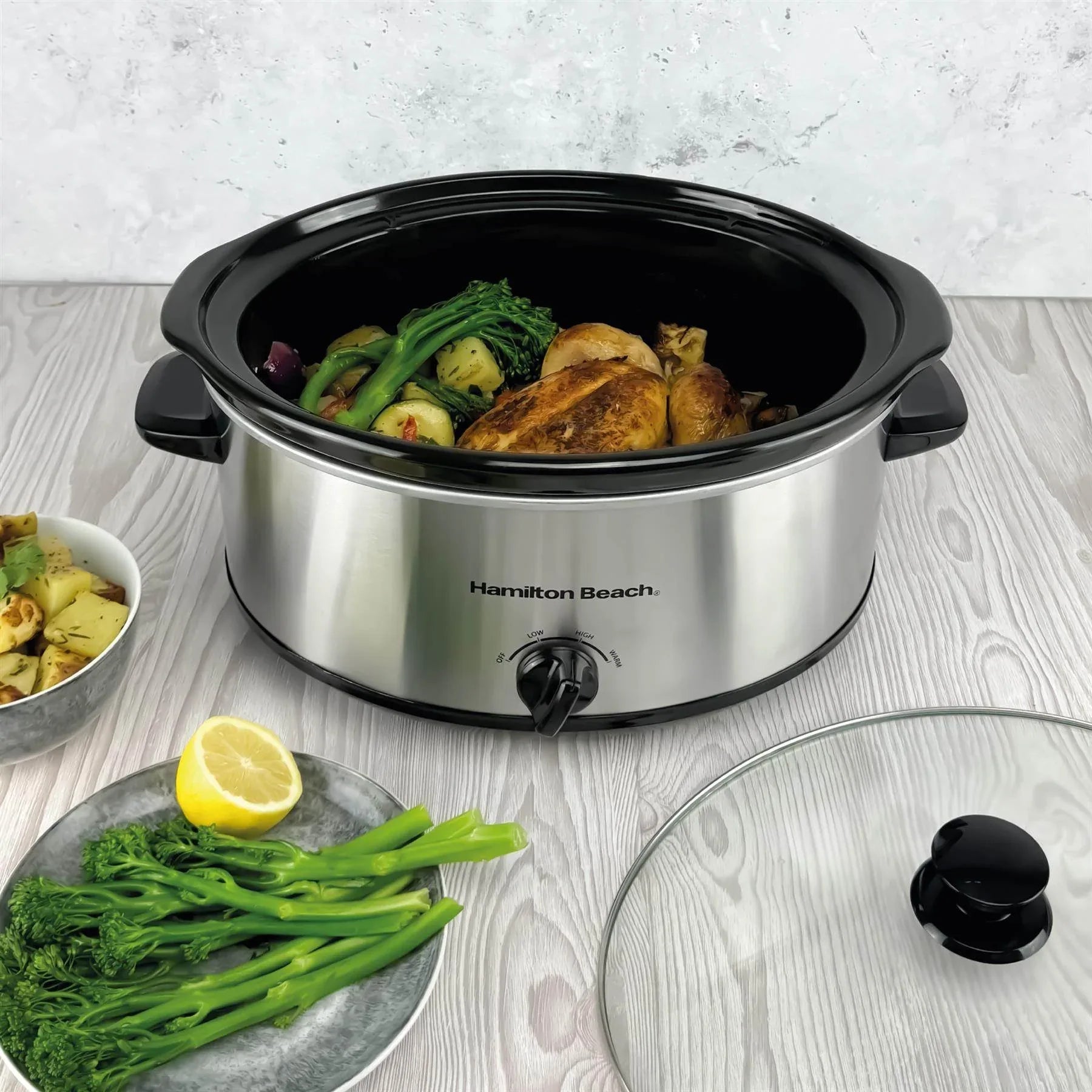 HAMILTON BEACH - The Family Favourite 6.5L Slow Cooker - Silver - HBSC070S - Kitchenary