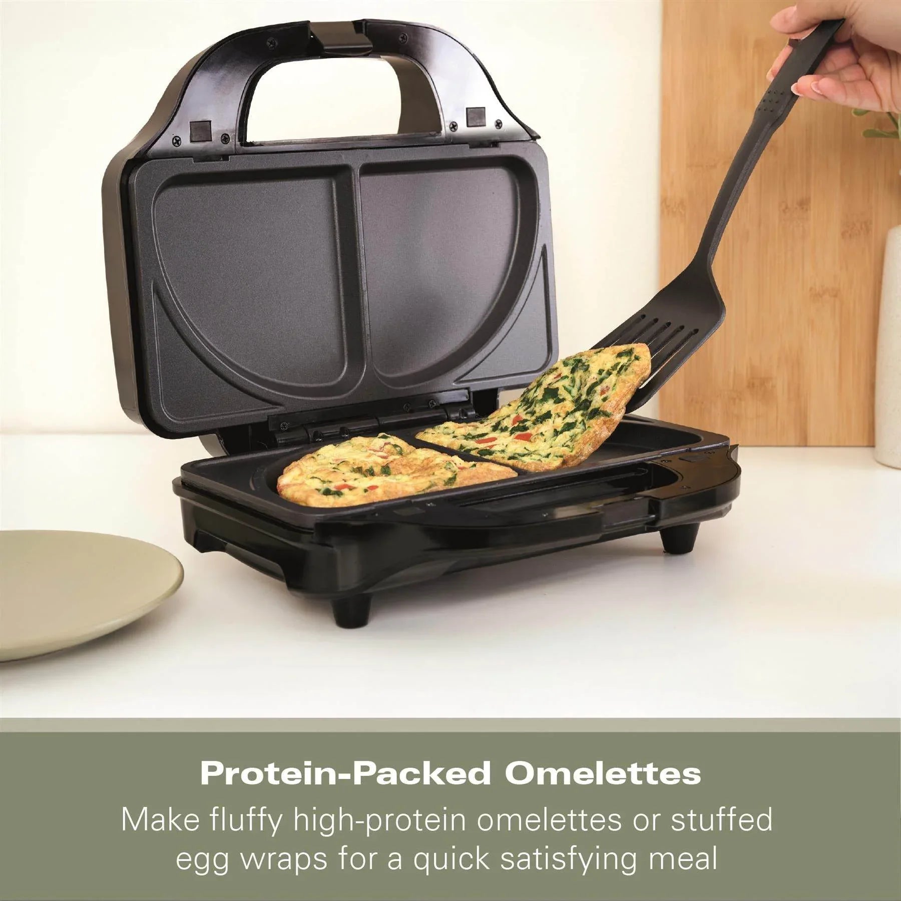 HAMILTON BEACH - XL 4-In-1 Deep Fill Sandwich Maker - Silver - HBSLS2002 - Kitchenary