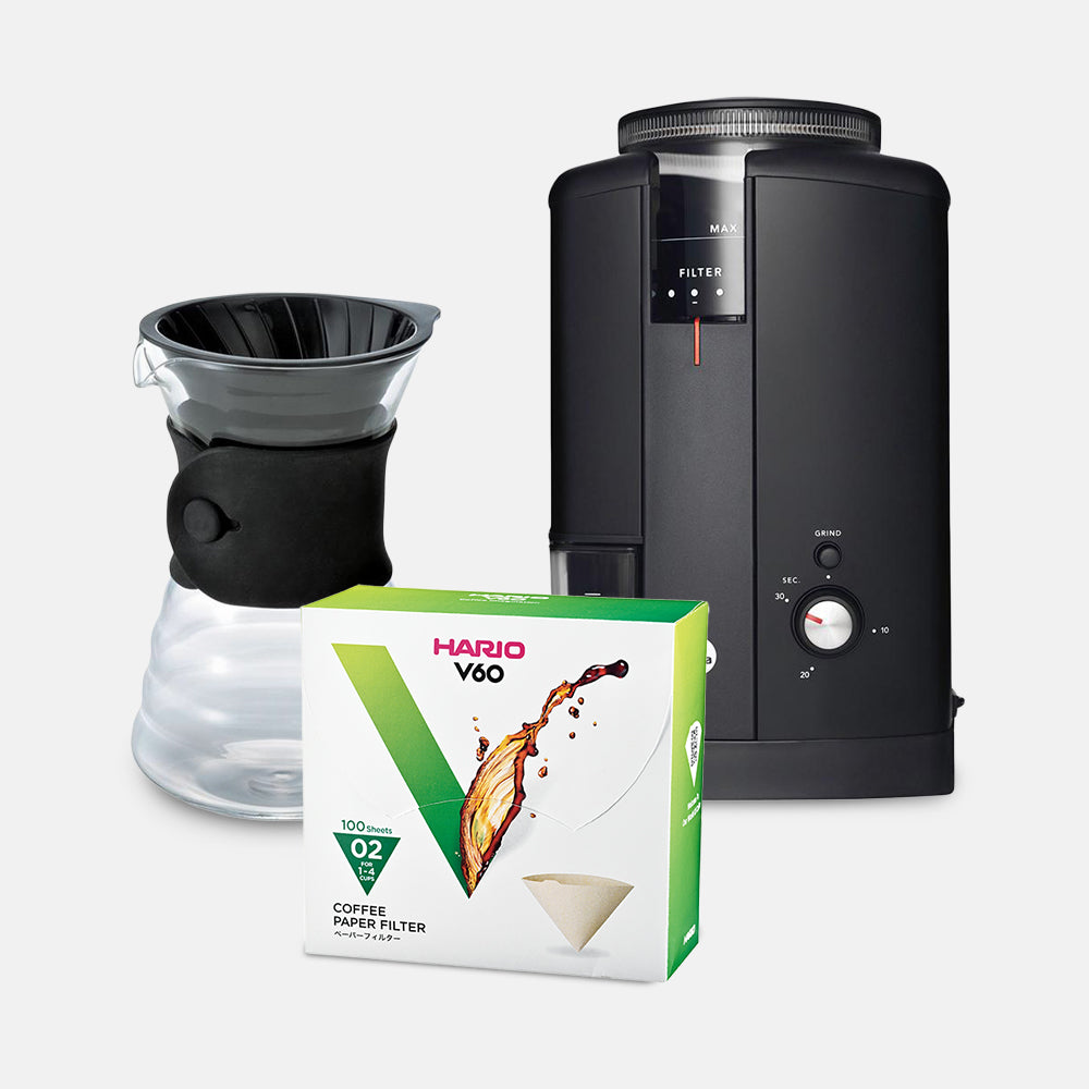 Wilfa x Hario V60 Drip Decanter and Grinder Bundle - Black