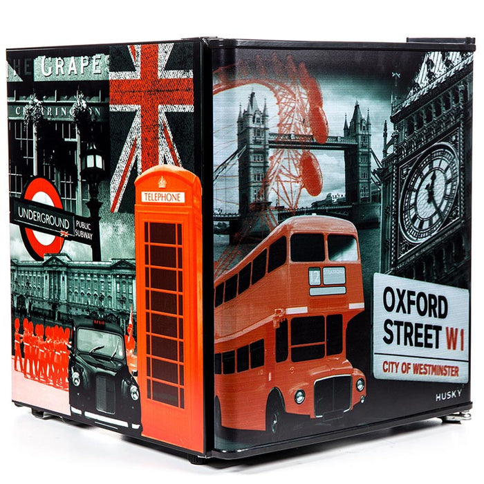 HUSKY - 43L Mini Fridge - London Themed - HUS-EL195 - Kitchenary