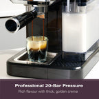 HAMILTON BEACH - BaristaPro+ Touch 8-in-1 Espresso Machine - Black - HBC7210B - Kitchenary