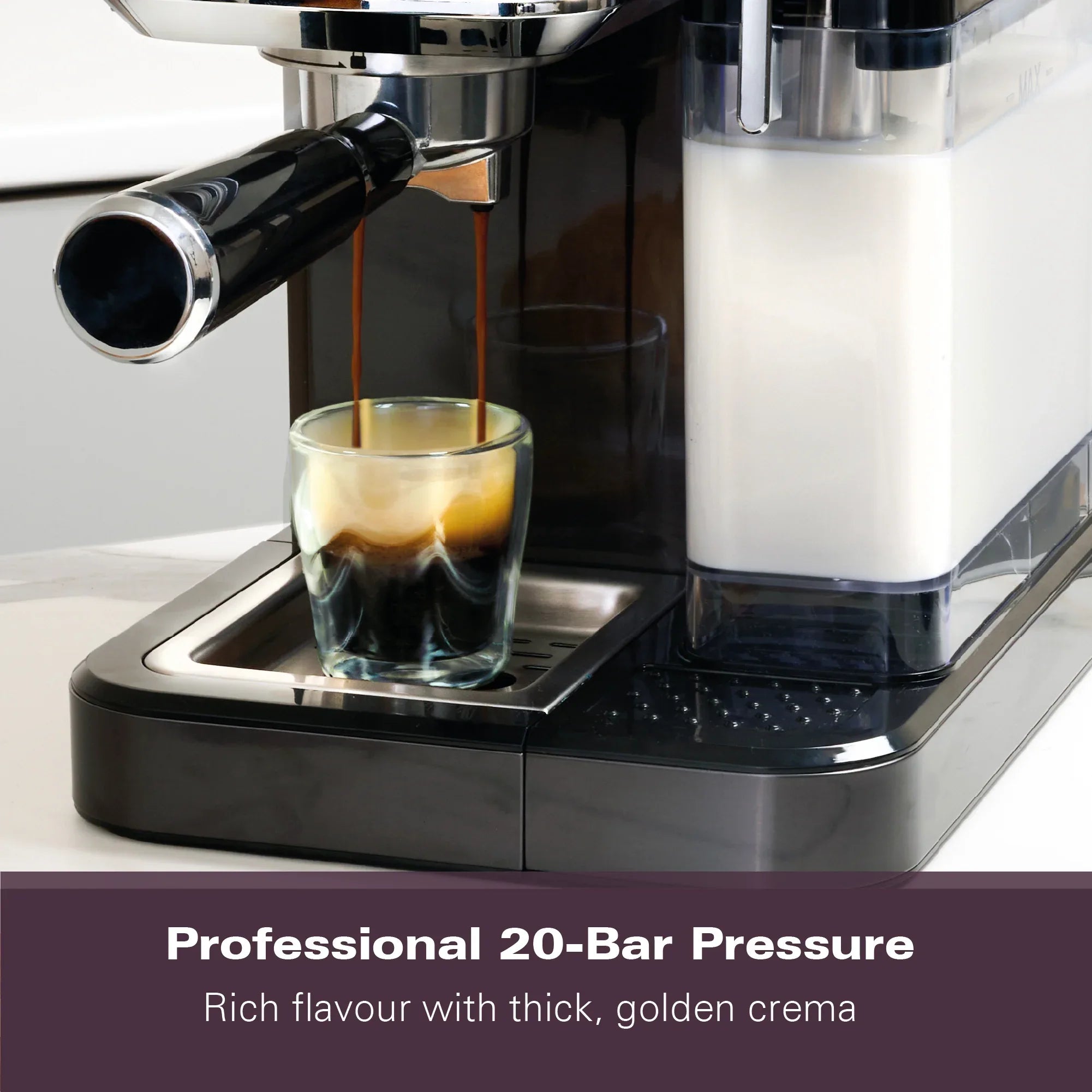 HAMILTON BEACH - BaristaPro+ Touch 8-in-1 Espresso Machine - Black - HBC7210B - Kitchenary