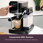 HAMILTON BEACH - BaristaPro+ Touch 8-in-1 Espresso Machine - Black - HBC7210B - Kitchenary