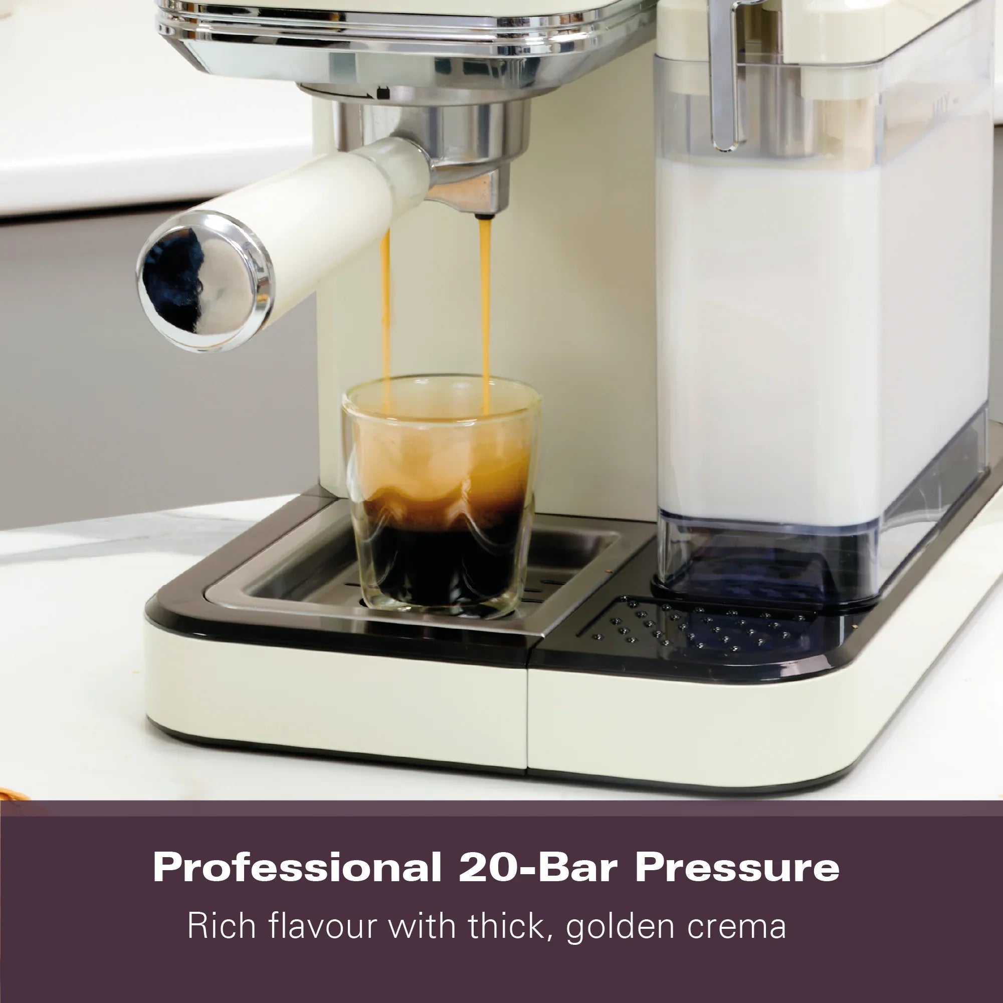 HAMILTON BEACH - BaristaPro+ Touch 8-in-1 Espresso Machine - Cream - HBC7210C - Kitchenary