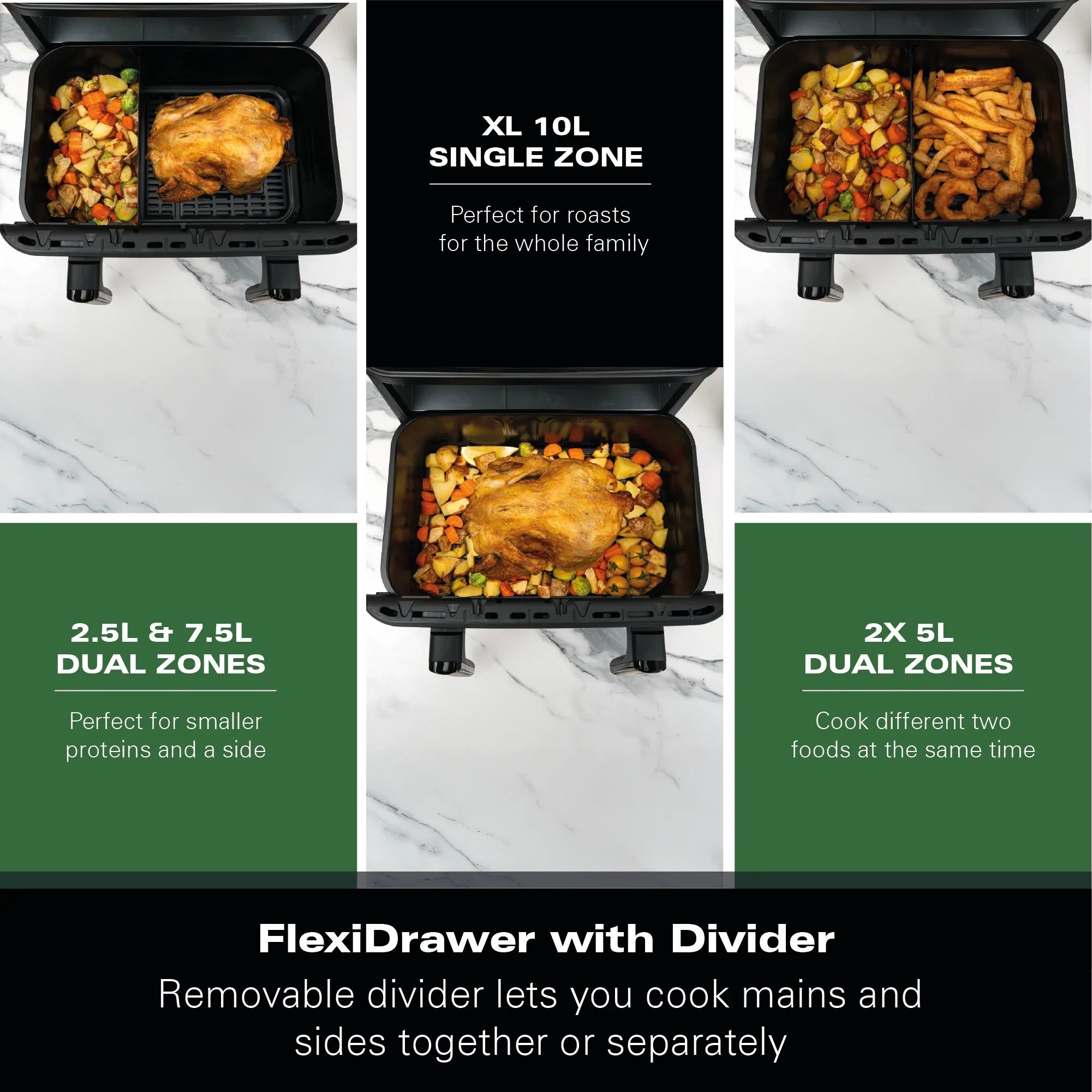 HAMILTON BEACH - FlexiZone 10L Dual Air Fryer - HB983AP - Kitchenary