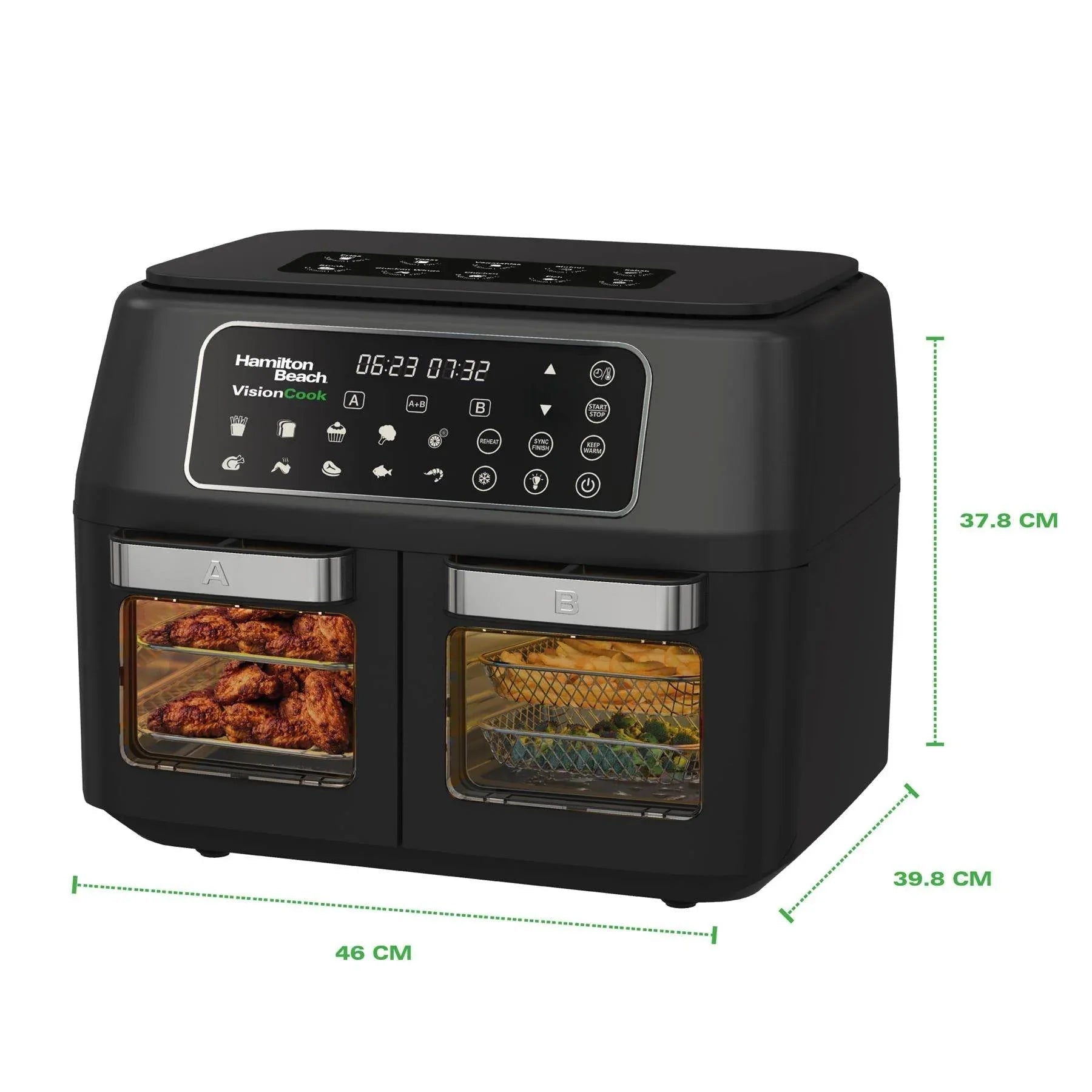 HAMILTON BEACH - VisionCook 11L Digital Dual Air Fryer Oven - HB2116A - Kitchenary